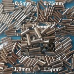 Woljay 0.5 0.75 1.0 1.5 2.5mm² Long  8mm Wire Copper Crimp Connector Non-Isolated Ferrule Pin Cord End Terminal 500pcs  B072HH13P1